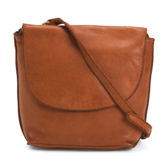 MARTA PONTI Leather Smooth Flap Crossbody $39.99 Compare At  $70 Help - Picture 1 of 3